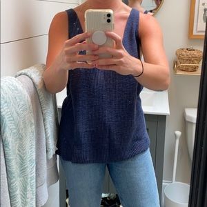 Cute knit sweater with cut out back